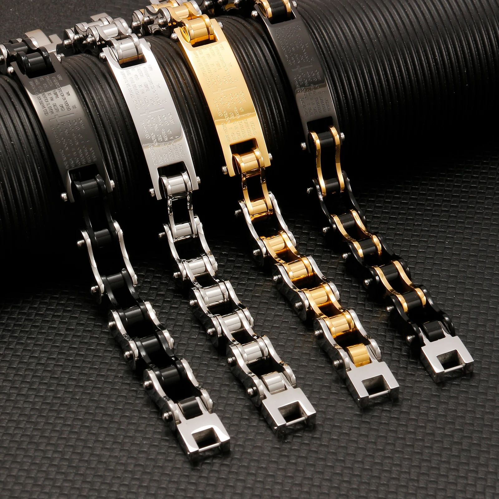 Браслет из нержавеющей стали 316L с лазерной гравировкой для мужчин и женщин