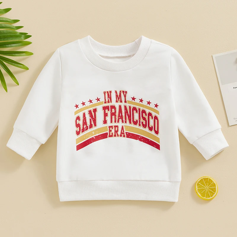 Футбольная Одежда для маленьких мальчиков и девочек свитшот с круглым вырезом