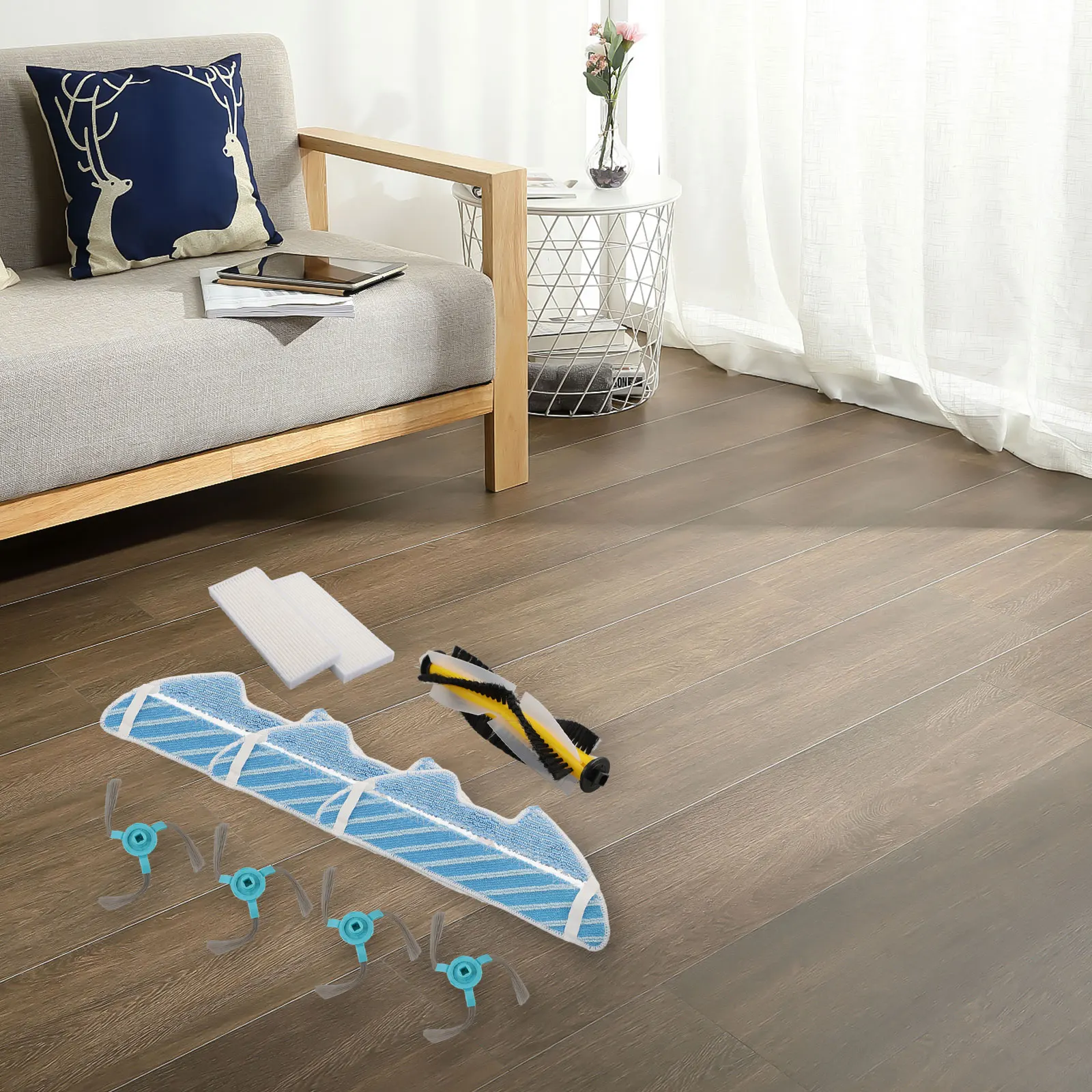 Превосходная чистка пола с тряпками для швабры и комплектом сменных боковых