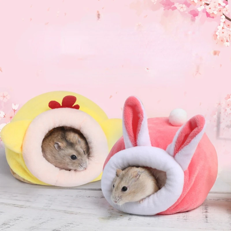 

Hamster House Guinea Pig Cage Hamster Cotton House Small Animal Nest Winter Warm Pet Bed For Rodent/Guinea Pig/Rat/Hedgehog