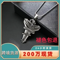 stainless steel hip hop pendant jewelry mens trend black mamba viper cross necklace hundreds of matches birthday party gifts