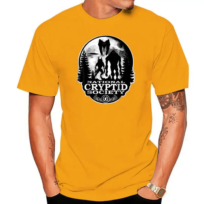 

Bigfoot Dogman Mothman Ufo; National Cryptid Society T-Shirt Cool Casual Tee Shirt