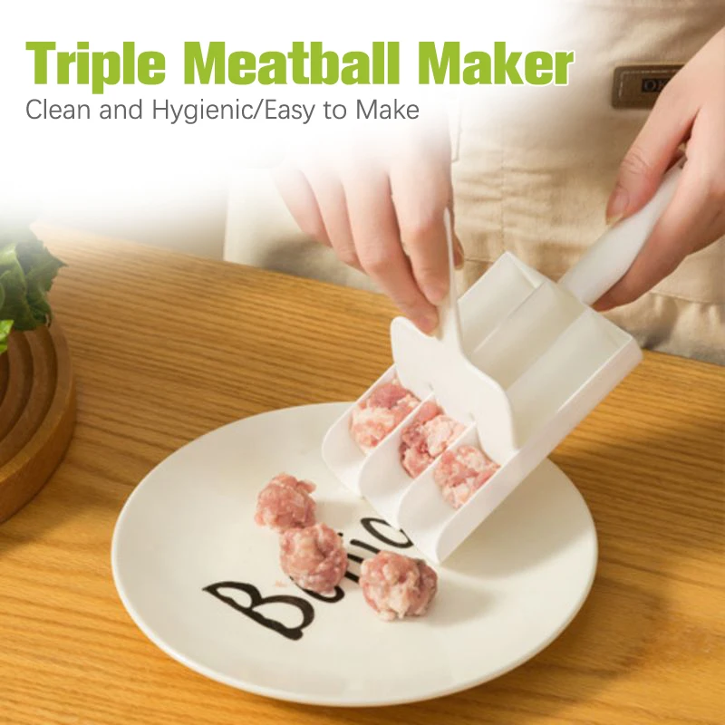 

Creative Plastic Meatball Maker Set Fried Fish Beaf Meat Making Balls Mold Spoon Meat Tools Kitchen Gadgets Cooking Accessories