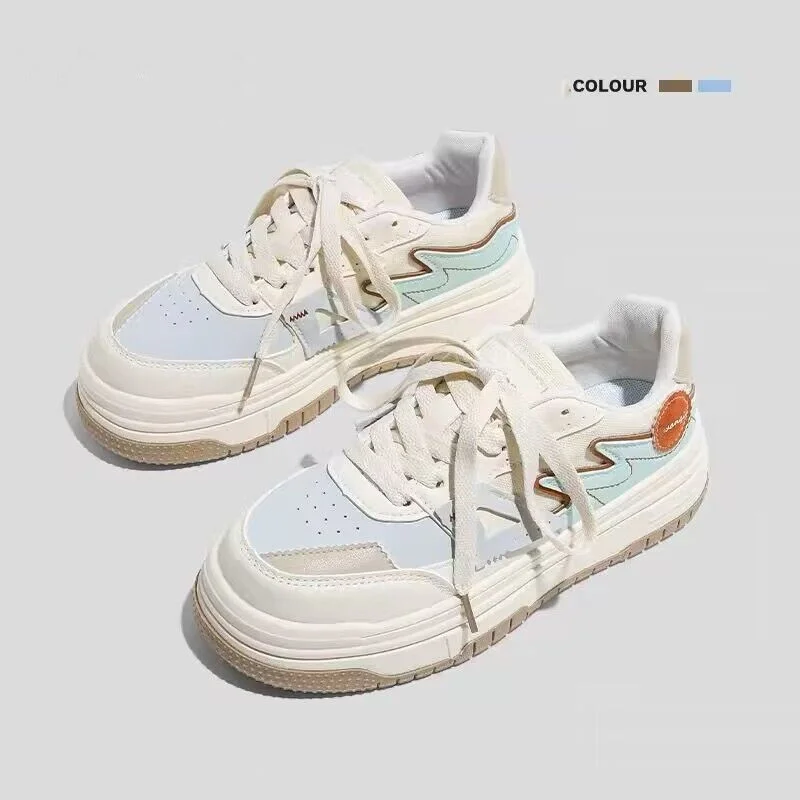 High Rise Thick Soled Women's Shoes, Small White Shoes, Women's 2023 Spring New Candy Colored Board Shoes, Color Matching Shoes