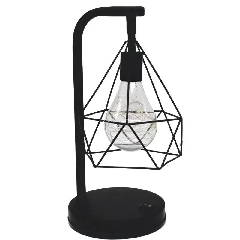 

Vintage Retro Night Light Simple Iron Chandelier Table Light