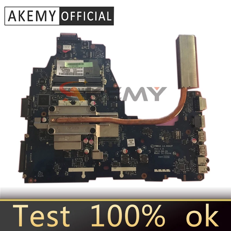 

AKEMY LA-6842P For TOSHIBA C660 Motherboard I3+heatsink Fit for TOSHIBA C660D PWWAA LA-6843P K000111550 Mainboard