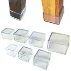 4 шт. прозрачные колпачки для ножек стула нескользящие накладки для ножек стола пола защитные накладки резиновые заглушки для отверстий для мебели домашний декор