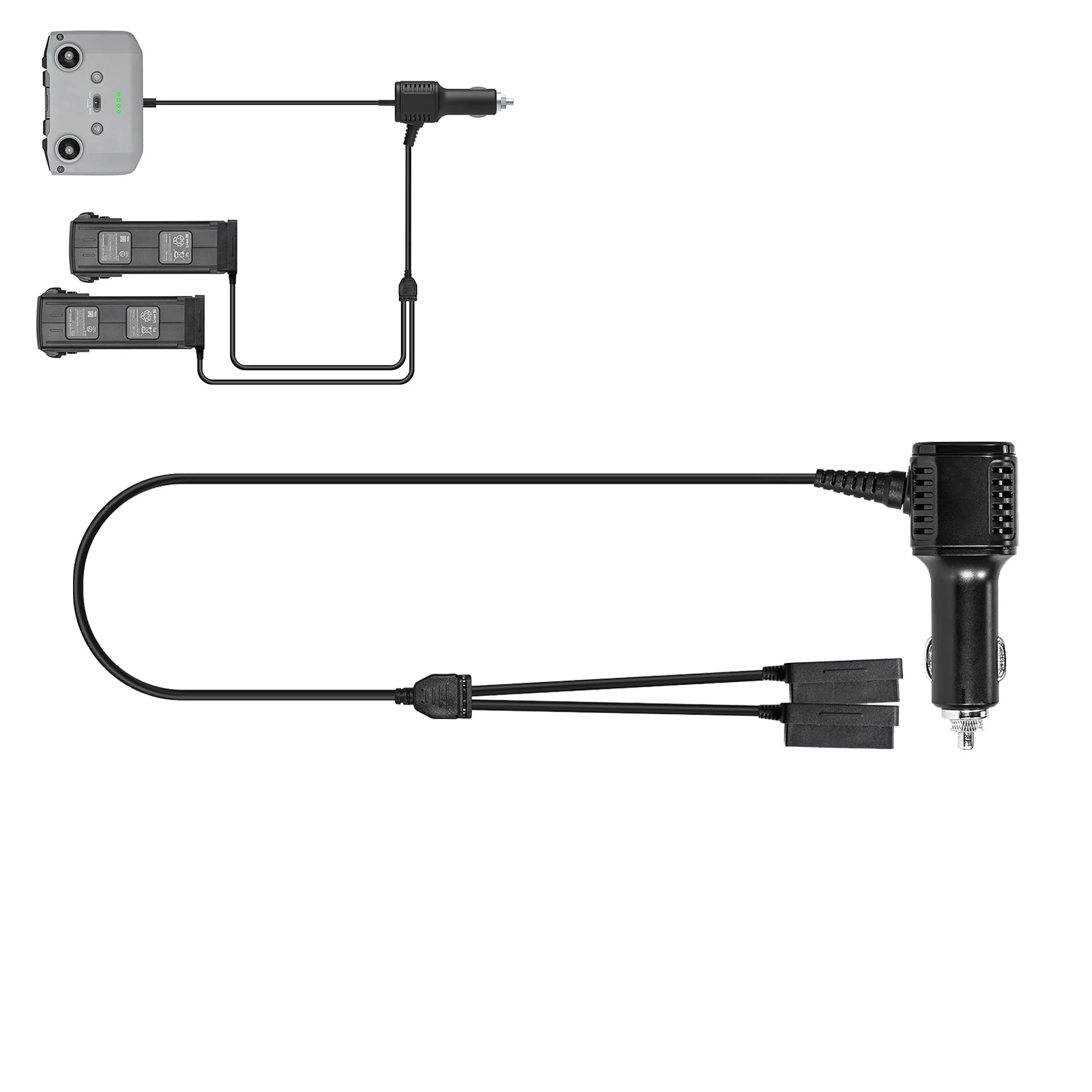 

2 в 1 Автомобильное зарядное устройство для дрона и пульта дистанционного управления, легкий концентратор для быстрой зарядки, аксессуары с ...