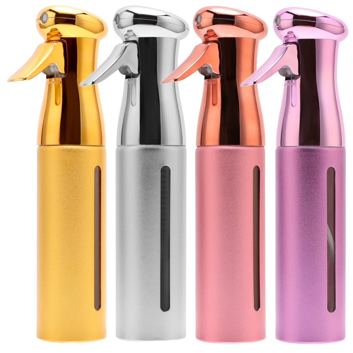 

300ML Hairdressing Spray Bottle Electroplating Refillable Fine Mist Sprayer Bottle Salon Haircut High Pressure Water Can