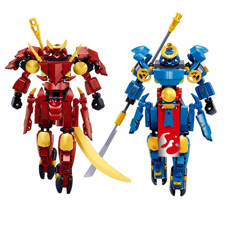 Фото Горячий Sluban Phantom Ninja Warrior Mech Robot, строительные блоки, мини-фигурка, детские игрушки на день рождения, праздничные подарки №1