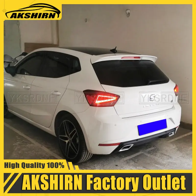 

For VW Seat IBIZA TGI/FR Hatchback 2017 2018 2019 High Quality ABS Platic Rear Roof Spoiler Car Tail Wing Decoration