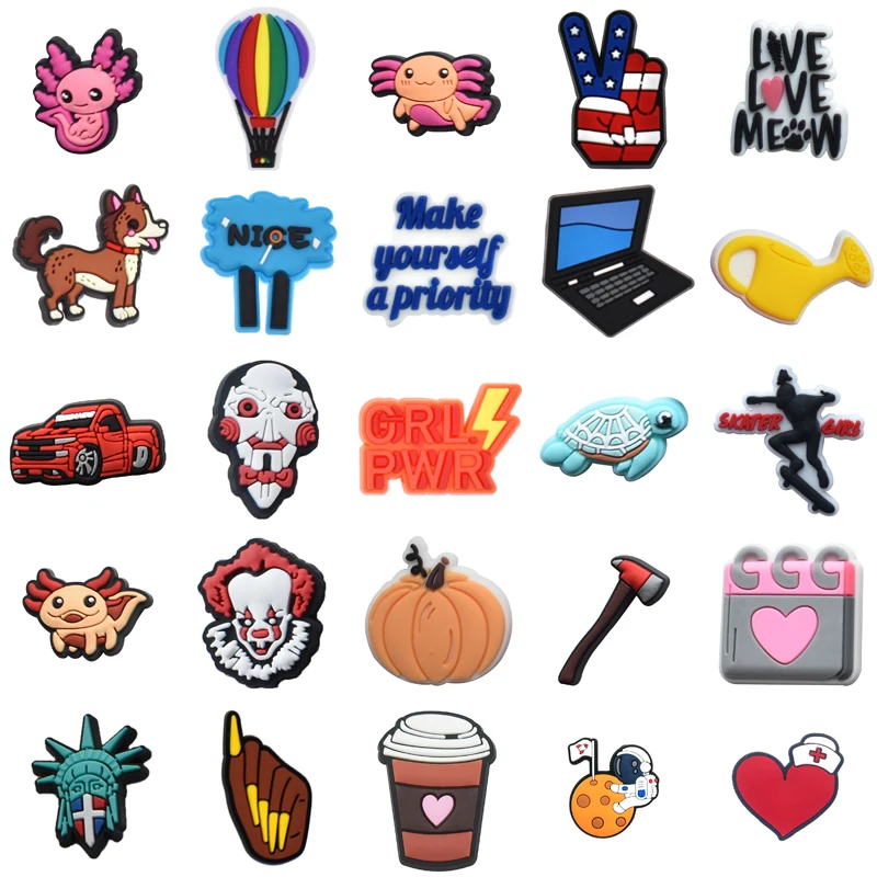 

Set Jeans Packs Shoes Accessories Para Pins Girl Wholesale Bulk Gifts Shoe Charms Decorations for Crocs Women Charm Men Kids Boy