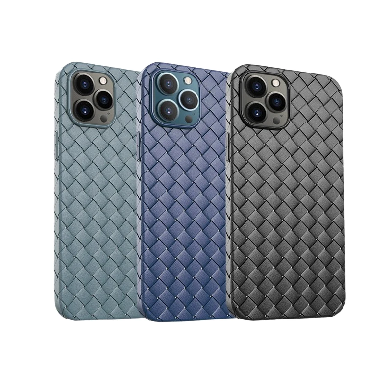 

Woven Leather Textured Breathable Phone Shockproof Case For Iphone 11 12 13 14 Pro Max 8 7 Plus Se 2020 13Mini Silicon Soft Case
