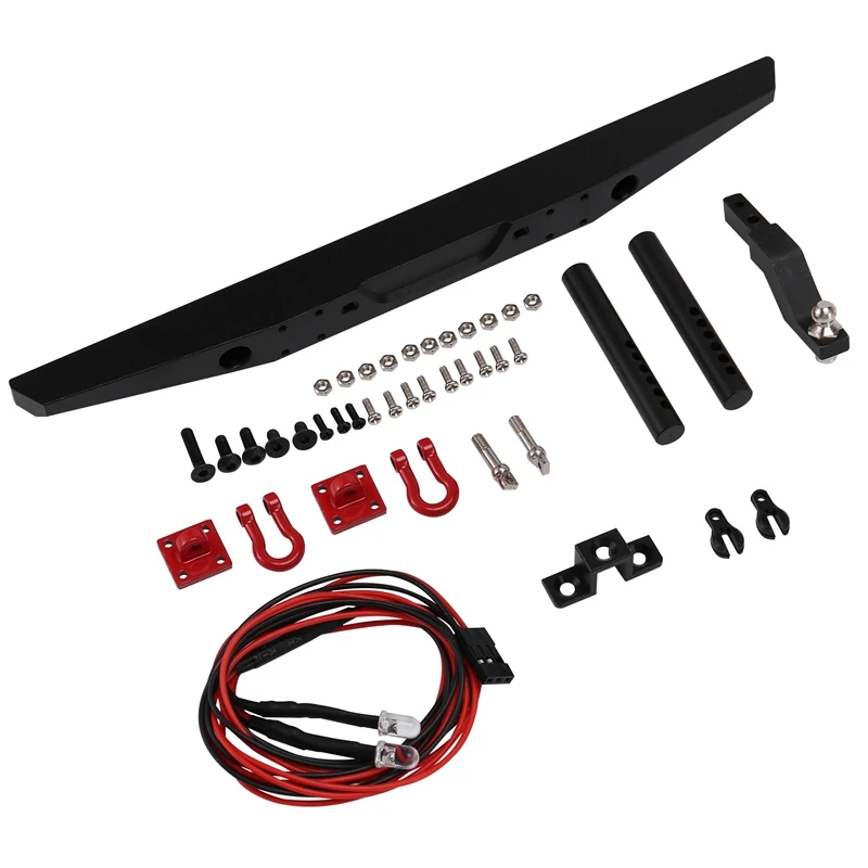 

Металлический задний бампер со светильник кой для Axial SCX10 и SCX10 II 90046 TRAXXAS TRX4 1/10 RC Гусеничный автомобиль, обновленные детали