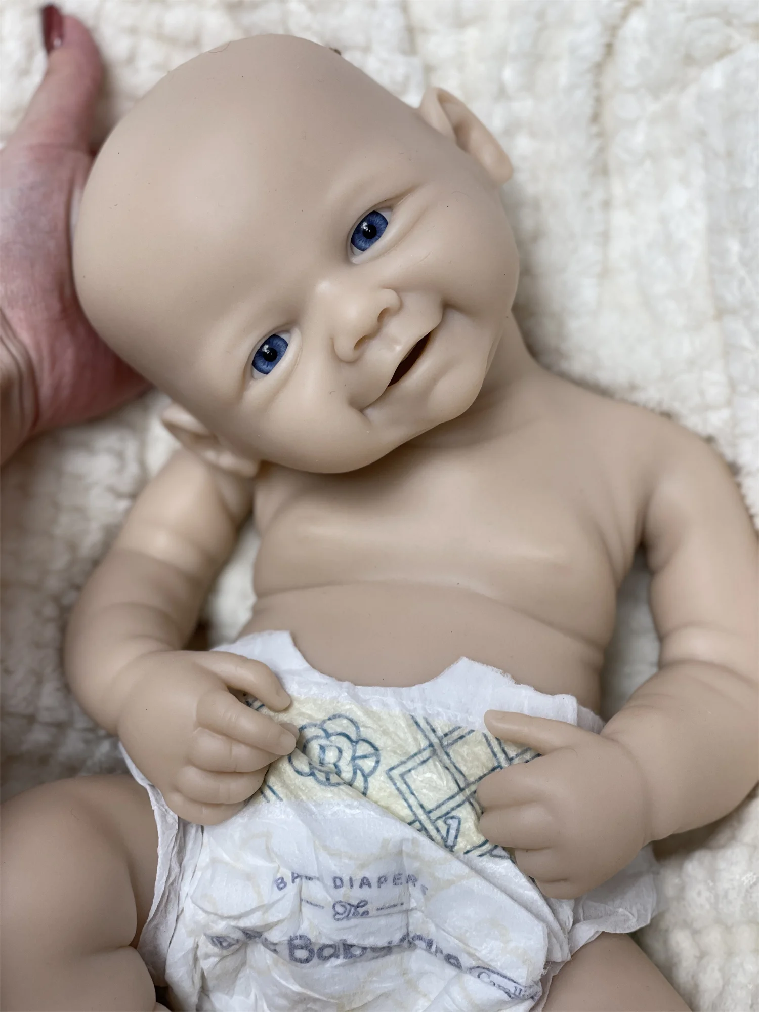 42 см может открыть рот Vivienne моющаяся твердая силиконовая кукла Bebe Reborn Girl