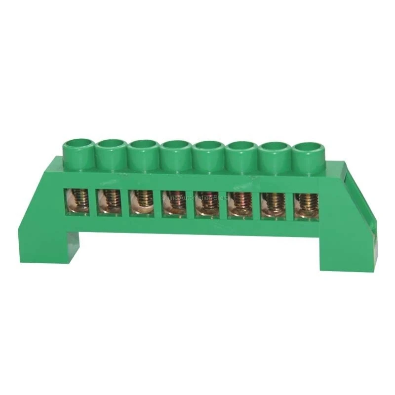 

Green Screw Brass terminal block Earth And Neutral block with 8 Pole