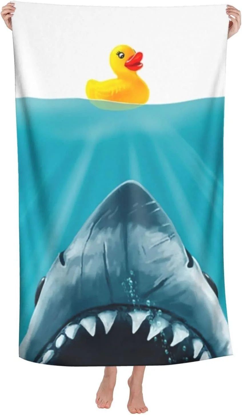 Фото Пляжное полотенце Big Shark Arts для семейных принадлежностей, друзей, подарки, быстросохнущее, без песка, для ванны, йоги, туризма, пляжа, тренажерного зала, кемпинга, плавания №2