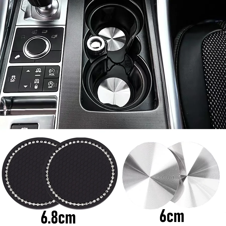 

For Land Rover Range Rover Sport Evoque Vogue Discovery 4 5 Sport Car Cup Holder Cover Mat Trim SV Decoration Sticker 6cm/6.8cm