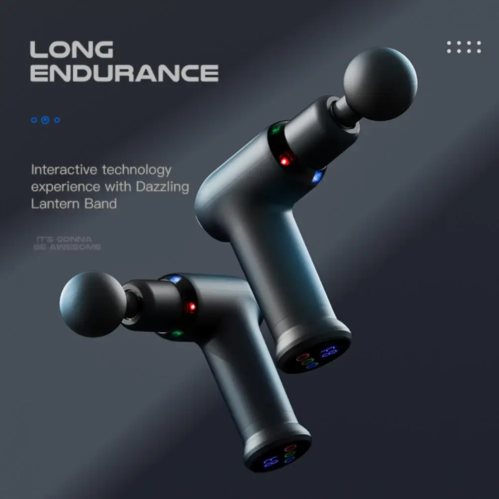 

Abs Electric Massager Gun High Speed Smart Chip Massage Smart Electric With Cool Led Light Smart Massage Gun Hot Compress Mute