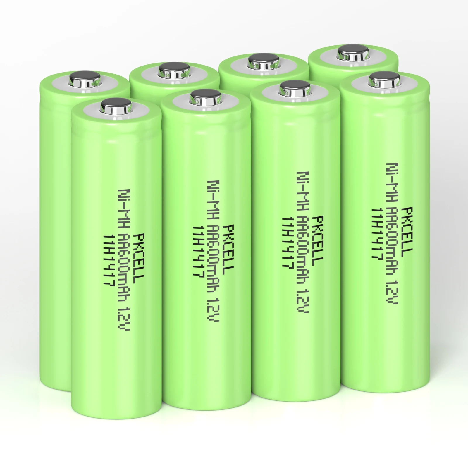 8PC PKCELL 600mah AA батарея 1.2v nimh AA аккумуляторные батареи промышленность Кнопка сверху для солнечного света