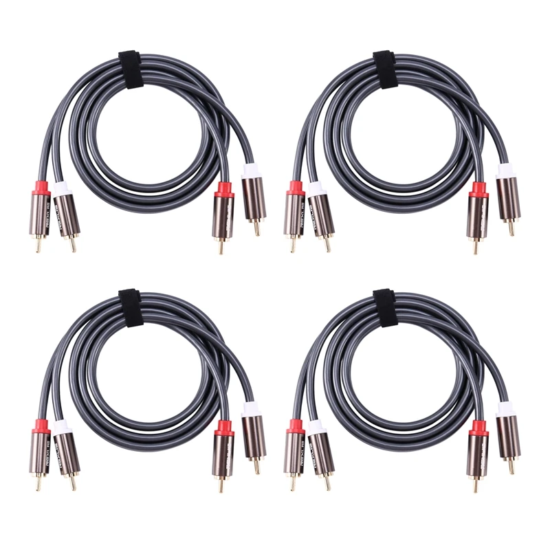 

Ходовой товар, Rexlis 4X 2 Rca на 2 Rca штекер-штекер Hifi, аудиокабель Ofc Av, провод динамика для ТВ, Dvd, усилитель сабвуфера, Саундбар 1 м