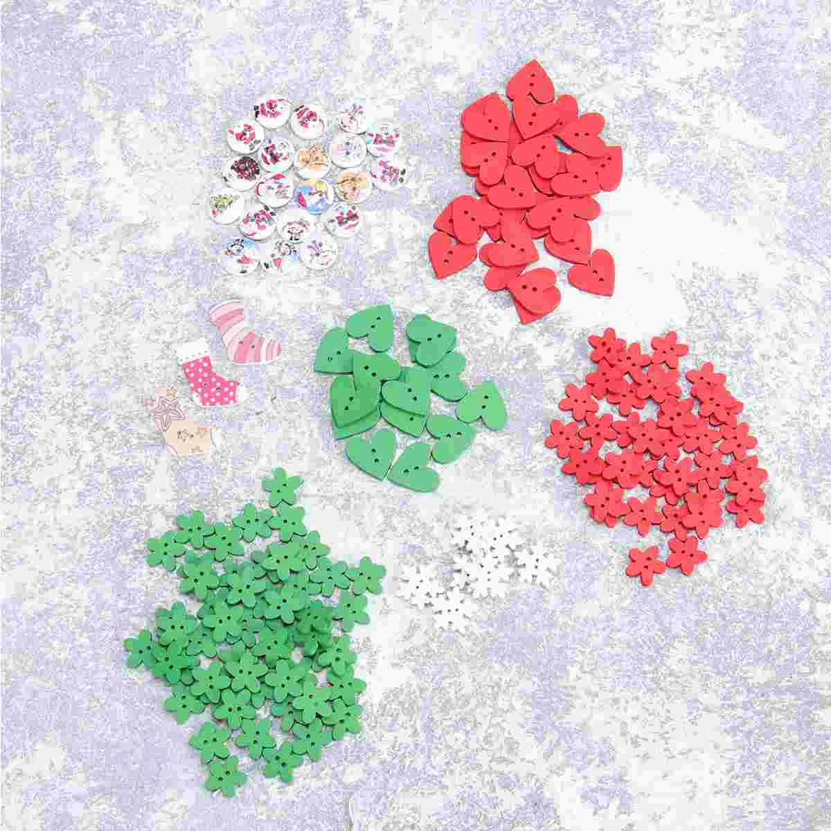 

Buttons Christmas Wooden Sewing Button Holiday Wood Craftscrapbooking Embellishmentsnovelty Fastener Crochet Crafts Heart