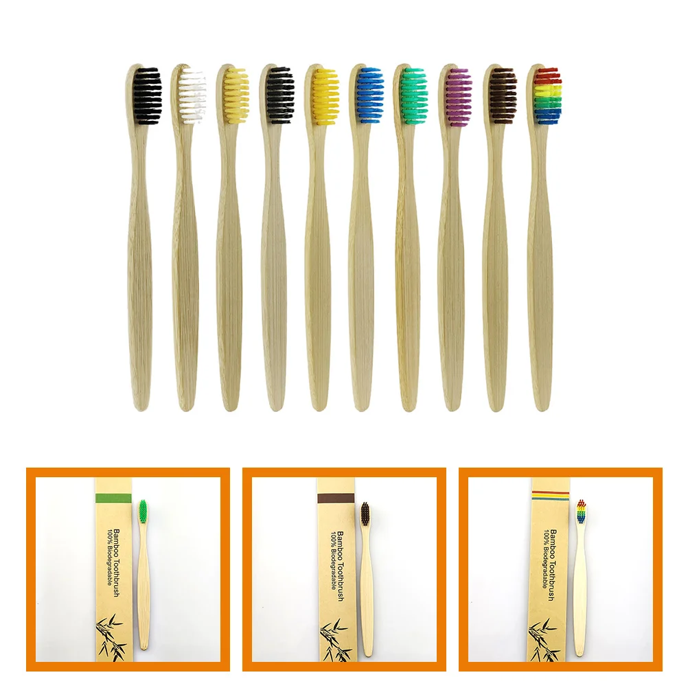 

Household Teeth Brush Convenient Tooth Bamboo Travel Camping Tooth Brushes