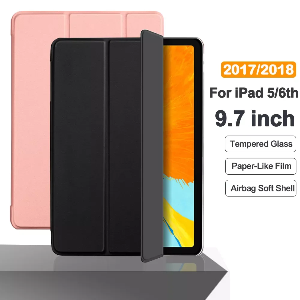 

Tablet Case For iPad 9.7 2017 2018 Funda PU Leather Smart Cover For iPad 5th 6th Generation A1822 A1823 A1893 Folio Capa