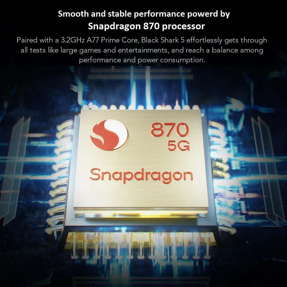 Najtaniej [W Magazynie] Black Shark 5 5G Smartphone Wersja Globalna Telefon Do Gier Snapdragon 870 Octa Core 120W SuperCharge 4650mAh 144Hz AMOLED