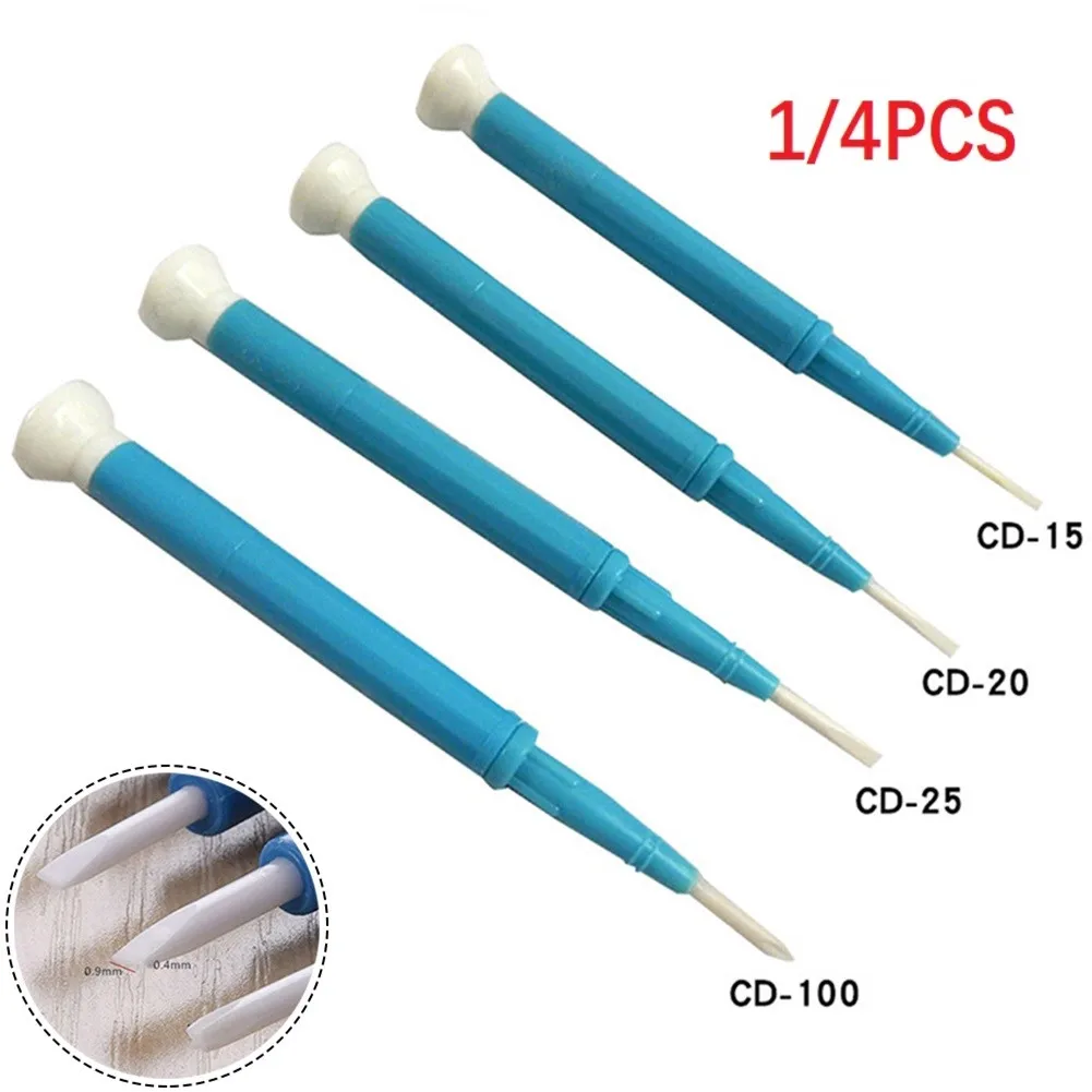 

1/4pcs Ceramic Screwdriver Antistatic Slotted Plastic Ceramic Screw Driver CD-15/20/25/100 Ceramic Insulated Repair Hand Tool