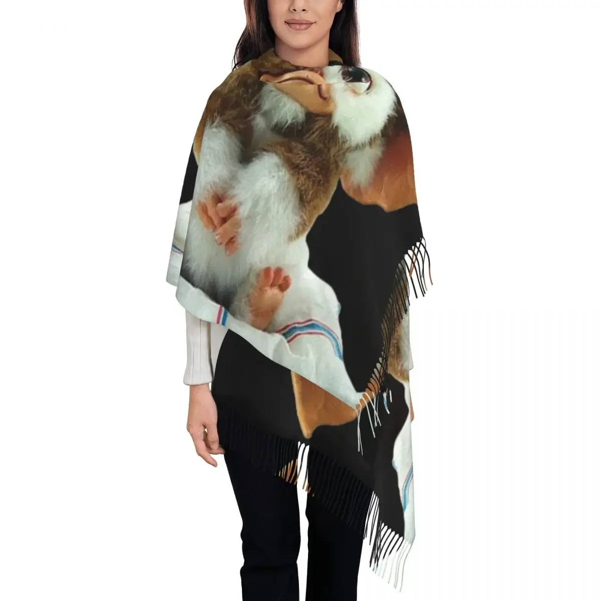 Женская большая вещь с кисточками мягкая теплая шаль бахромой шарф для научной
