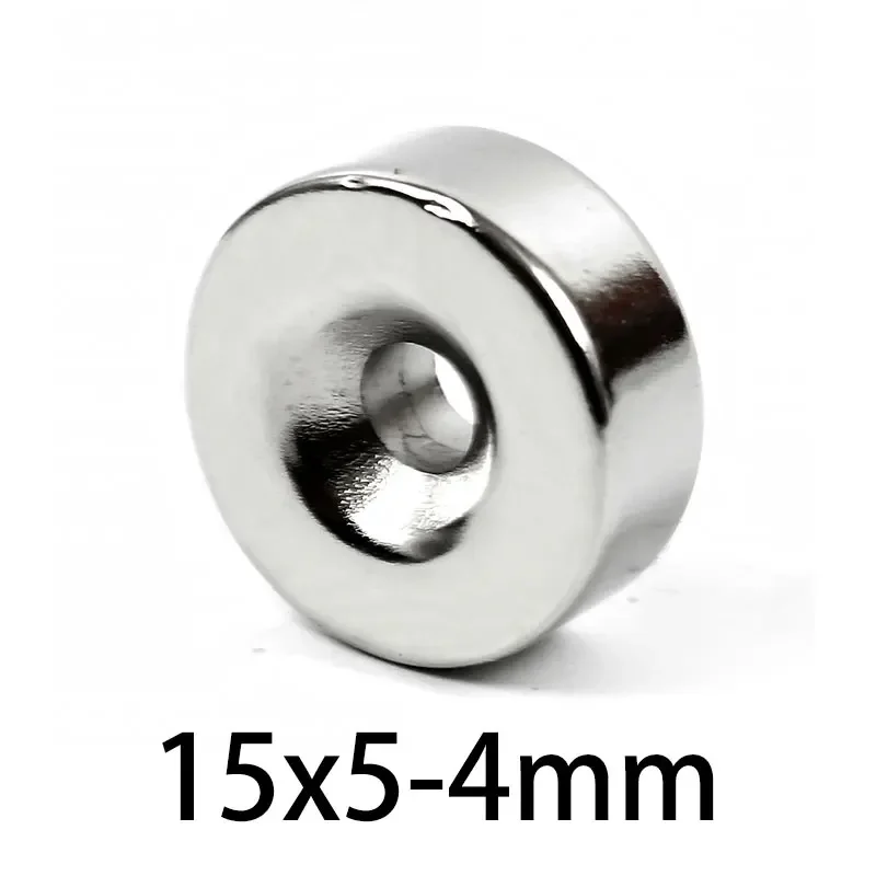5/10/20/50 шт. 15*5-4 мм неодимовые магниты с круглым отверстием сильный постоянный NdFeB