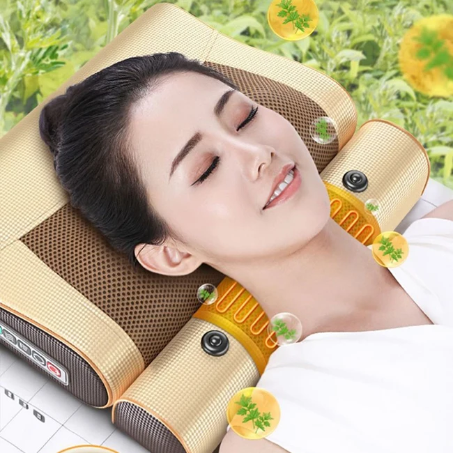 Массажная подушка 3 в 1 для дома и автомобиля расслабления мягкая шиацу массажер