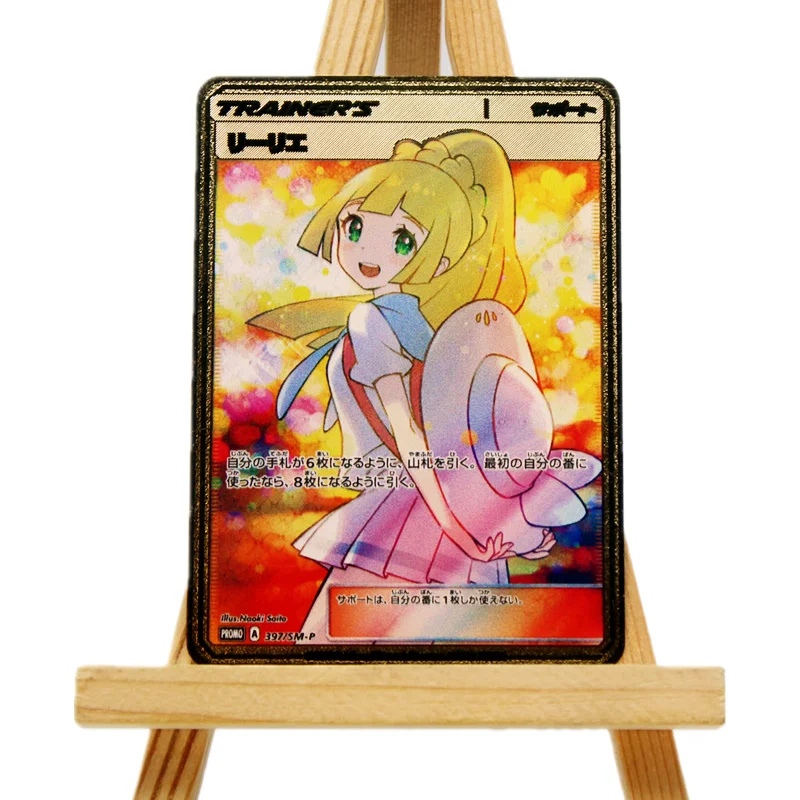 

Новые японские металлические карты покемона аниме Мультяшные коллекционные карты Пикачу игра боевые карты коллекционные игрушки детские ...