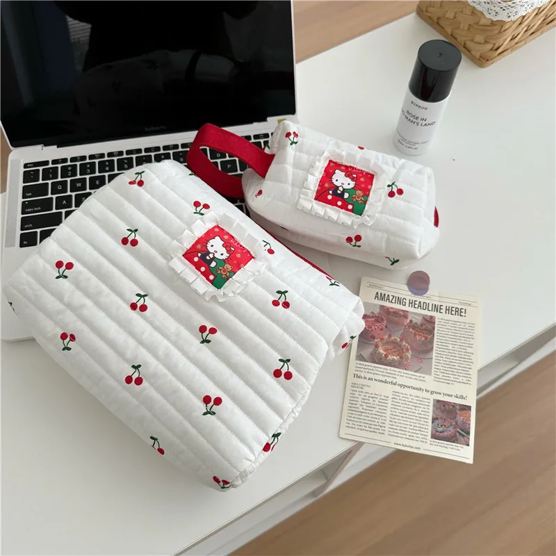 Hello Kitty's косметичка Sanrios милая большая вместительная сумка для хранения средств