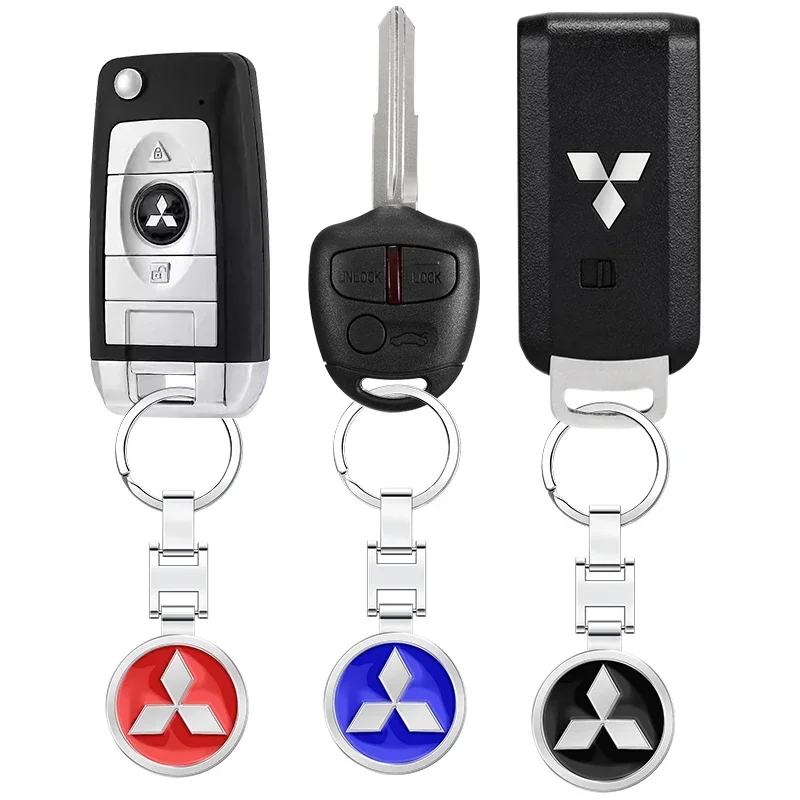 Металлический брелок с логотипом роскошный автомобильный для Mitsubishi Pajero Outlander XL