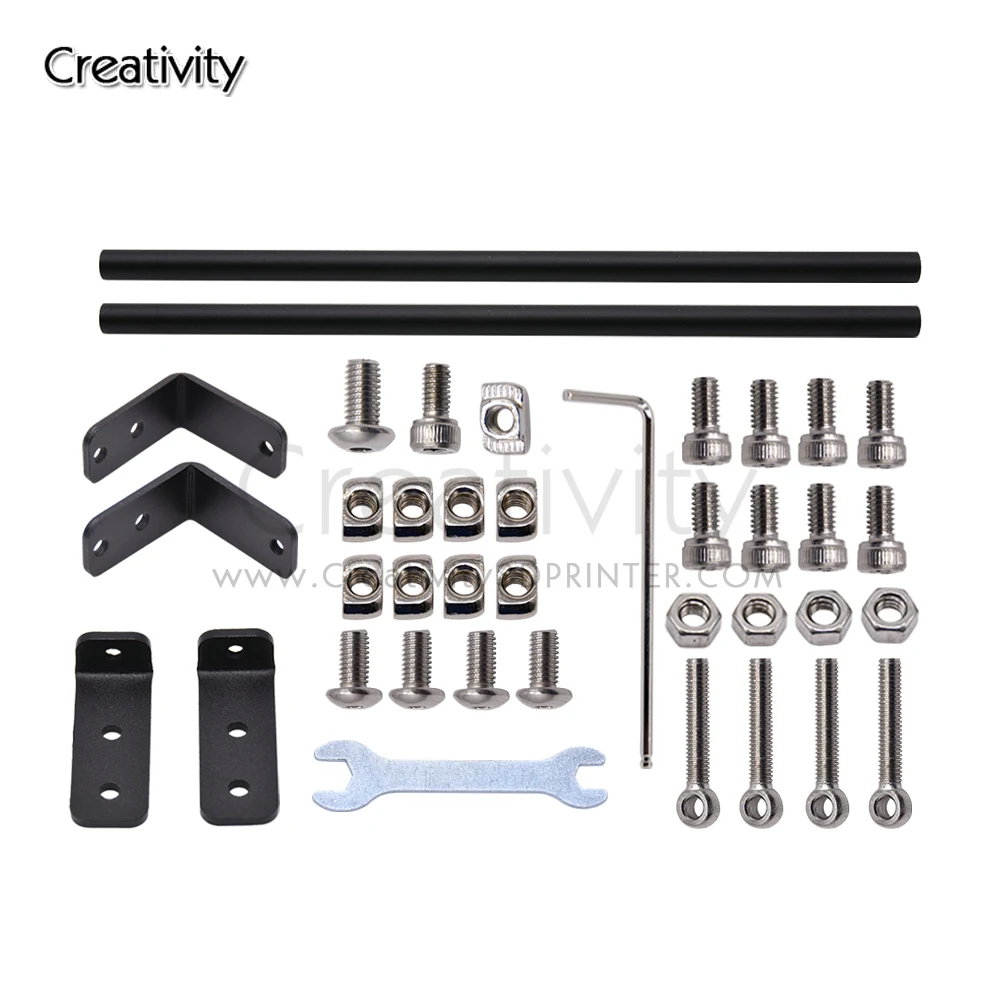 

3D Printer Parts Supporting Pull Rod Kit Aluminum Alloy Tie Rod Set Compatible with Ender-3/Ender-3S/Ender-3 Pro