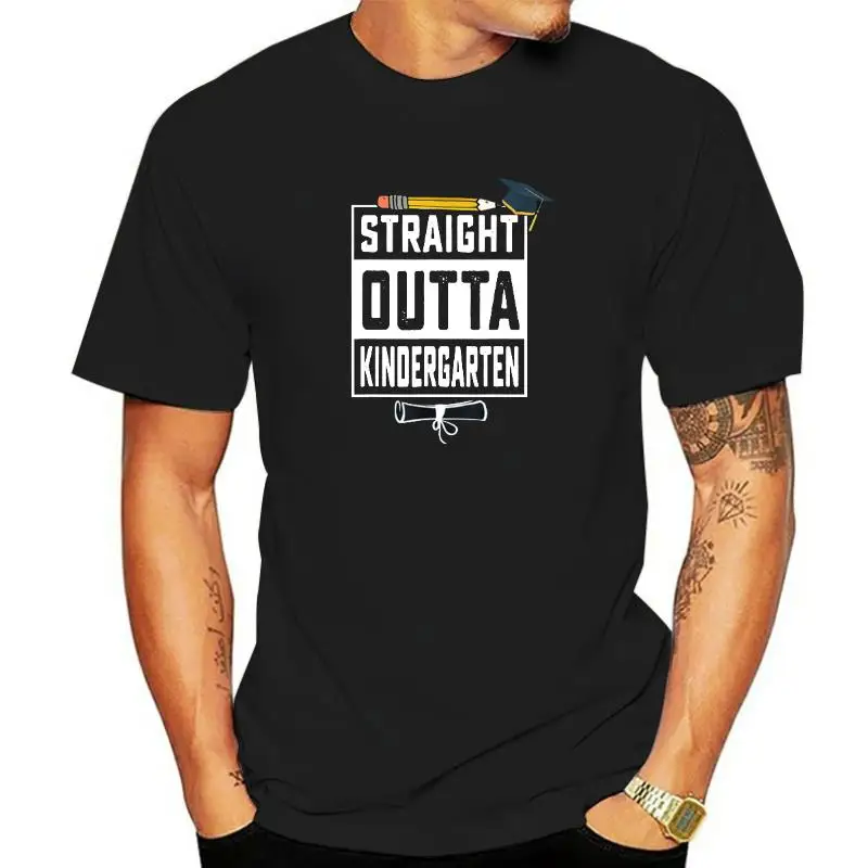 

Straight Outta Kindergarten Pencil Class of 2022 Graduation T-Shirt for Boys Girls Students Schoolwear Clothing Graphic Tee Tops