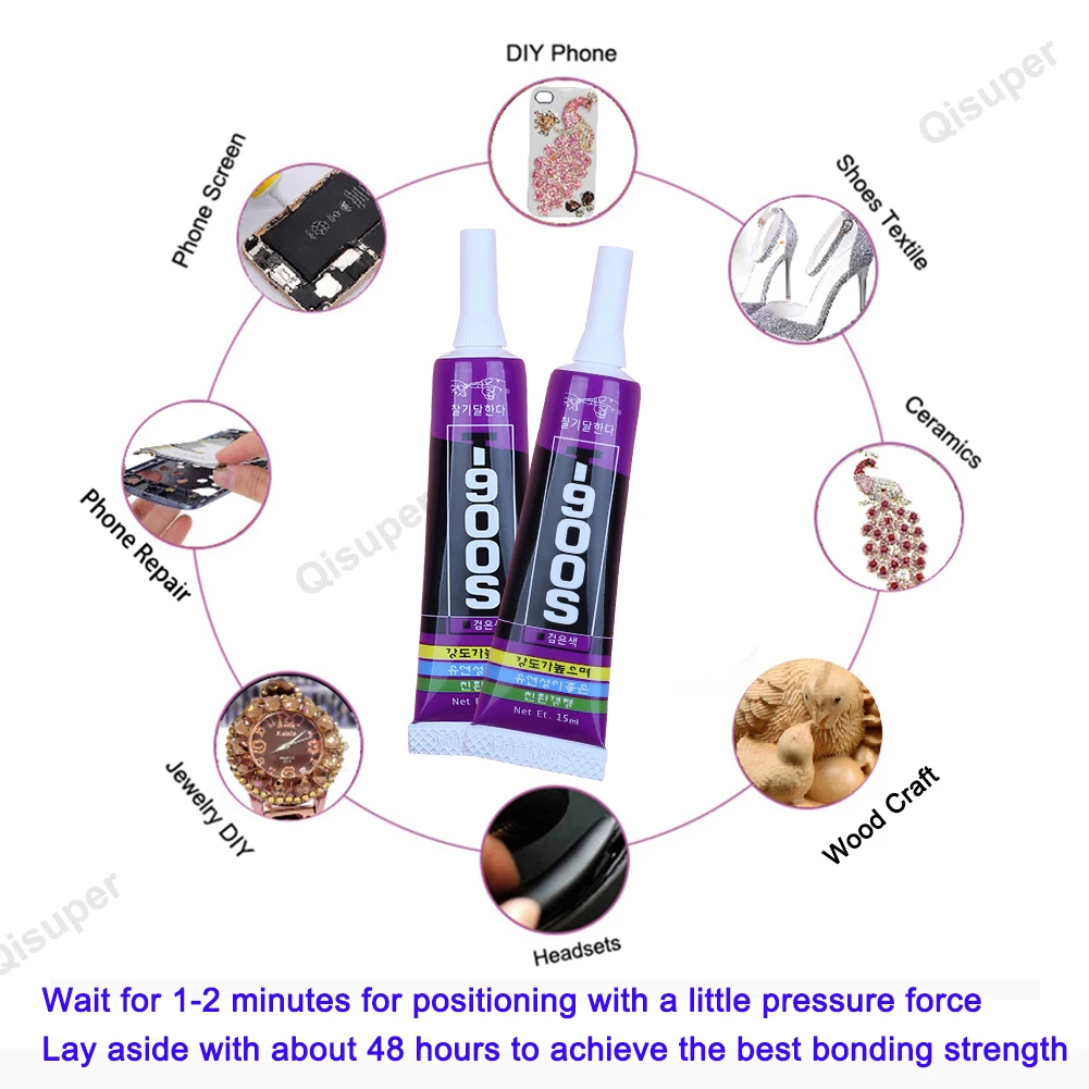 Черный T9000 клей для ремонта экрана мобильного телефона динамик стразы резиновый