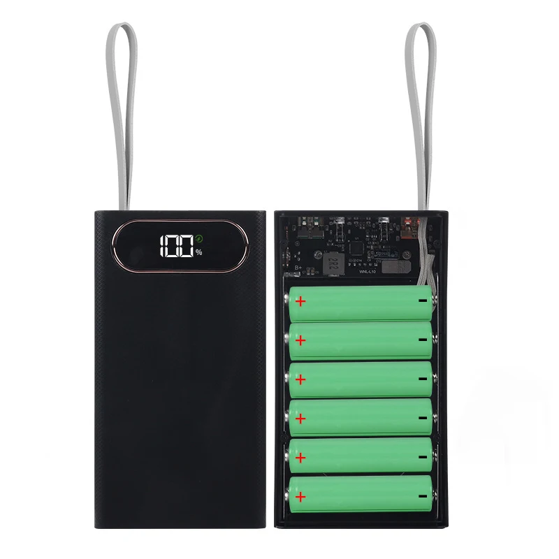 12*18650 Беспроводная зарядка Quick Charge 3 0 QC3.0 PD3.0 чехол для внешнего аккумулятора 7 в