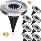 8 шт. На Солнечных Батареях Садовые Фонари 1620LED на открытом воздухе Солнечная наземная огни Водонепроницаемый подземный детектор обнаружения ландшафтное освещение для лужайки путь