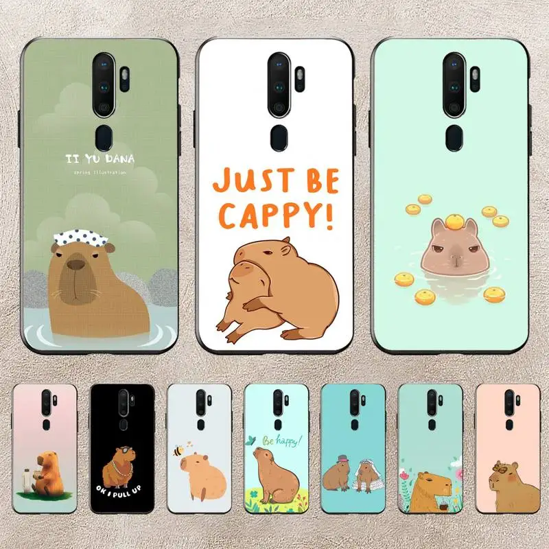 

Be Happy Capybara Cute Cartoon Phone Case For Redmi 9A 8A 6A Note 9 8 10 11S 8T Pro K20 K30 K40 Pro PocoF3 Note11 5G Case