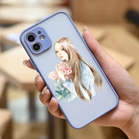 cartoon flower phone case for iphone 7 8 plus se 2020 13 12 pro max mini cover for iphone x xr xs max 11 pro max cases for girls