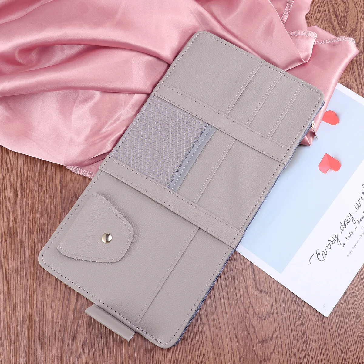 

Sunshades Car Visor Bag Multi-functional Organizer Glasses Grip Storage ID Folder