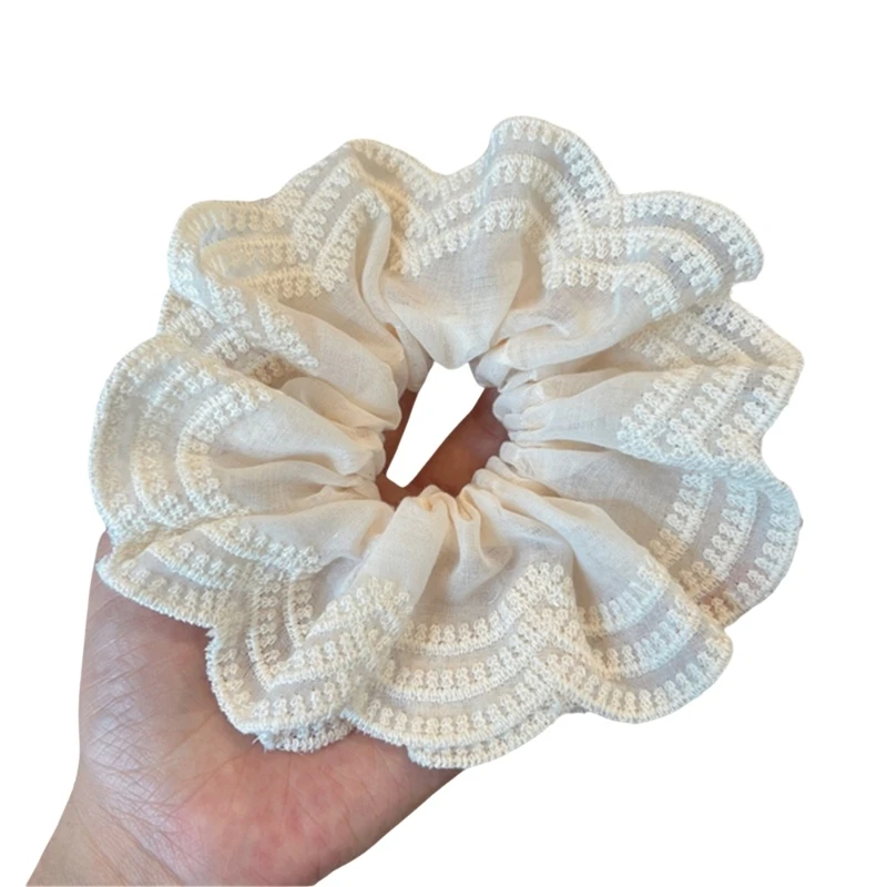 Темпераментная эластичная веревка для волос с кружевной отделкой резинка