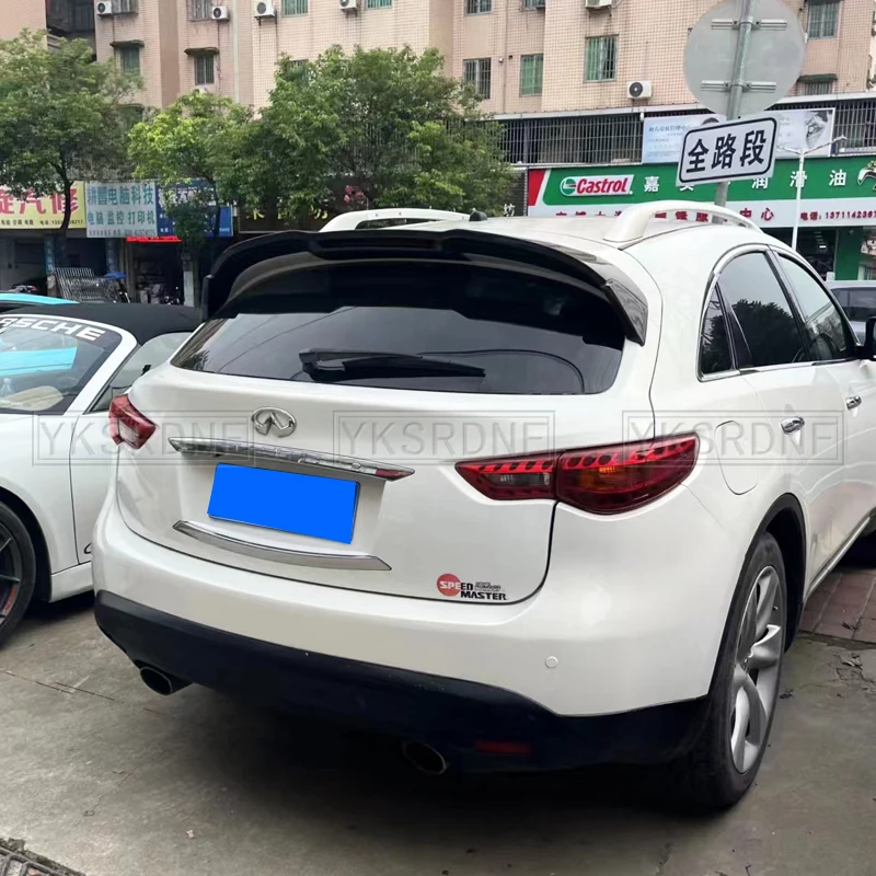 Спойлер из углеродного волокна для Infiniti FX35 FX38 2009-2013 FX 35 37 50 глянцевая отделка