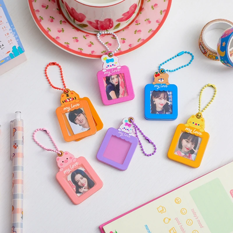 Брелок с мультяшными животными Милые Акриловые кулоны фотоальбом Обложка