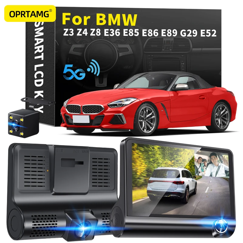 

Car dashcam For BMW Z3 Z4 Z8 E36 E85 E86 E89 G29 E52 2010 2011 2012 2013-2022 Car DVR 3 Cameras Lens 4.0 Inch 1080P dash cam