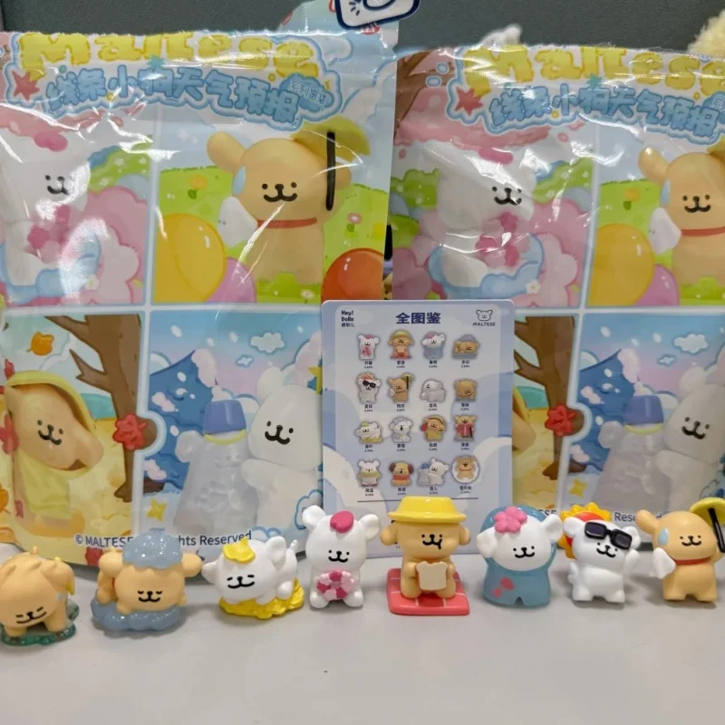 Фото Оригинальная мини-фигурка-сюрприз Suplay Maltese Puppy Party Dream Series в слепом пакете, милая коллекционная фигурка, коробка-сюрприз, настольное украшение, модель, подарок №4
