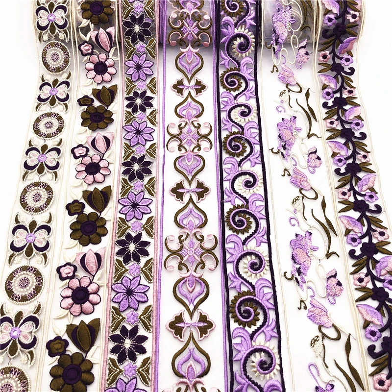 4 5-6 5 см широкая Этническая сетка с вышивкой кружева штрих-кода DIY одежда воротник